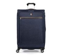 Travelpro Platinum Elite Bagaglio da stiva espandibile con lato morbido, valigia grande con 8 ruote girevoli, lucchetto TSA, uomo e donna, vero blu navy, grande a quadri, 82x54x34 cm