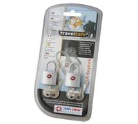 TravelSafe Travellock TSA con chiave, 2 pezzi. Onesize Silver