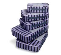 TravelWise - Cubi da imballaggio a strisce, colore: Blu navy