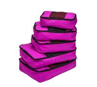 TravelWise Gep ck-Organisationsw rfel, 5er-Pack, Rosa, 1 klein, 2 mittel, 2 gro