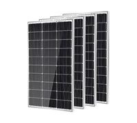 Traver Force - Pannello solare monocristallino, fino al 25%, 100 W, 12 V, 10BB, modulo ad alta efficienza con celle di grado A+, impermeabile per camper, camper, cabine, imbarcazioni, 4 pezzi