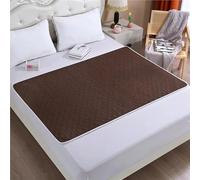 Traversa Impermeabile Matrimoniale Lavabile e Assorbente, Traverse Letto Morbide Traspirante Riutilizzabili per Adulti Singolo Poltrone Divano, Marrone Scuro, 100 x 150 cm