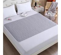 Traversa Impermeabile Matrimoniale Lavabile e Assorbente, Traverse Letto Morbide Traspirante Riutilizzabili per Adulti Singolo Poltrone Divano, Grigio, 100 x 150 cm