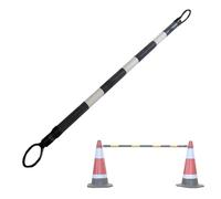 Traversa regolabile in plastica PVC | Colori multipli 1/2/4/5/6/8/10/12/16/20 pezzi: Divisore di avvertimento di parcheggio per strade (bianco e nero, 1 pz)