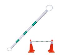 Traversa regolabile in plastica PVC | Colori multipli 1/2/4/5/6/8/10/12/16/20 pezzi: Divisore di avvertimento di parcheggio per strade (verde e bianco, 1 pezzo)