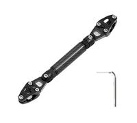 Traversino Manubrio Moto Barra di bilanciamento in carbonio universale for moto, traversa regolabile, rinforza il manubrio, staffa estesa, gli accessori della leva(Noir)