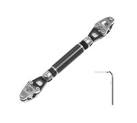 Traversino Manubrio Moto Barra di bilanciamento in carbonio universale for moto, traversa regolabile, rinforza il manubrio, staffa estesa, gli accessori della leva(Silver)