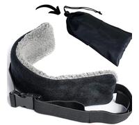 Travestimenti con cinghia di supporto per teste di aeroplano, multifunzione, maschera per gli occhi da viaggio, cuscino di supporto, fascia per cuscino, adatta per aerei, auto e treni ad alta