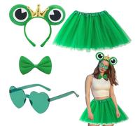 Travestimenti Piccoli Rana - Divertente Costume Rana Giovane per Carnevale, Versatile Vestito Carnevale Donna e Giovane, Accessorio Imperdibile per la Principessa del Carnevale