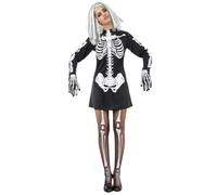 Travestimento da scheletro donna Halloween - Multicolore - Taglia Unica