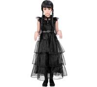 Travestimento Mercoledì al ballo Dark girl costume vestito per bambini halloween carnevale festa a tema