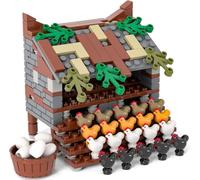 TRavesty MOC Farm - Set di mattoncini da costruzione, per pollaio fai da te, modellini per pollaio e animali, per adulti e adolescenti