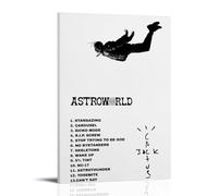 Travis Scott Astroworld - Poster artistico anti schizzi per soggiorno e camera da letto, dipinti da appendere, adatti per molteplici scenari, non c'è bisogno di perforare, facile da installare, adatto