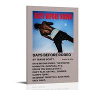 Travis Scott Days Before Rodeo, poster artistico anti schizzi per soggiorno e camera da letto, dipinti da appendere adatti per molteplici scenari, non c'è bisogno di perforare, facile da installare