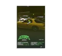 Travis Scott JackBoys - Poster artistico anti schizzi per soggiorno e camera da letto, dipinti da appendere, adatti per molteplici scenari, non c'è bisogno di perforare, facile da installare, adatto