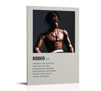 Travis Scott Rodeo - Poster artistico anti schizzi per soggiorno e camera da letto, dipinti da appendere adatti per molteplici scenari, non c'è bisogno di perforare, facile da installare, adatto per
