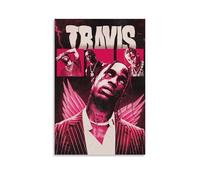 Travis Scott, stampa su tela impermeabile e antimacchia, adatta a qualsiasi stile decorativo di camera da letto, soggiorno, ufficio, senza cornice, 50 x 75 cm
