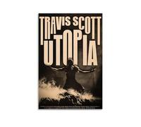 Travis Scott Utopia Poster artistico anti schizzi soggiorno e camera da letto dipinti da appendere adatti per più scenari senza bisogno di punzonatura facile da installare adatto per regali e uso