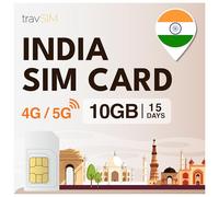 travSIM India SIM Card | 6GB Mobile Data | Roaming gratuito in Sri Lanka e in più di 15 Paesi in Asia | Il piano di questa SIM Card India è valido per 10 giorni.