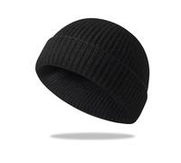 Trawler Beanie Hat - Berretto corto da pescatore in tempo freddo, elasticizzato, stile retrò e hip-hop