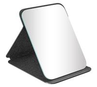 Traxenta Specchio Trucco Portatile, Specchio da Tavolo 20×15.3cm, Specchio da Viaggio con Nero Pelle PU, Super HD Specchi per Trucco Pieghevole, per la Pulizia, la Rasatura, il Trucco, Viaggio