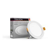 TRAXON LUXPOINT Piastra downlight LED - Filbert circolare 7 W luce neutra 4000 K 570 Lm PS soffitto incasso Driver integrato, taglio soffitto Ø90-95 mm IP20 interno (luce neutra 4000 K 7 W)