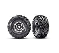 TRAXXAS 10272-BLK Gomme BELTED su Cerchi Neri Satinati Maxx Slash