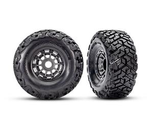 TRAXXAS 10272-GRAY Gomme BELTED su Cerchi Grigio Scuro Maxx Slash