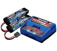 Traxxas TRX2991GX Power Pacco Dual Ez-Peak Plus Caricabatteria + 2x Id Lipo 7,4V
