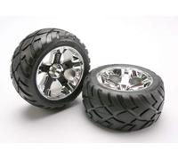 Traxxas 5576R Pneumatico Ruota e Modello di Auto Parti, Cromato, 17 mm