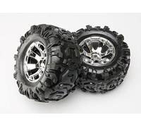 TRAXXAS 5673 Gomme Canyoh AT su cerchi Cromati Geode Hex 17mm SUMMIT