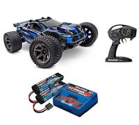 Traxxas 67097-4 Rustler 4x4 Vxl Ultimate 1/10 Rtr Tqi Tsm + TRX-2S Set Blu
