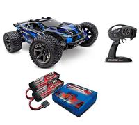 Traxxas 67097-4 Rustler 4X4 VXL Ultimate 1/10 RTR TQi TSM + TRX-3S Set Blu