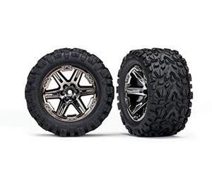Traxxas 6773X Gomme Talon 2.8 su Cerchi Cromati Neri Hex 12mm