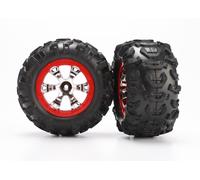 TRAXXAS 7272 Gomme e Cerchi Geode 2.2 Red/TRAXXAS TIRES & WHELLS GEODE RED