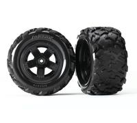 TRAXXAS 7672 Gomme e Cerchi neri Teton 1/18/TIRES AND WHEELS TETON TRAXXAS