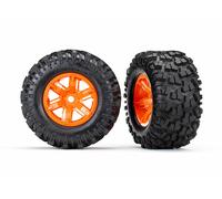 TRAXXAS 7772T Gomme e Cerchi Arancione X-MAXX 8s