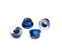 Traxxas 8447X Dadi 5mm flangiati Alluminio Blu