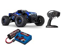 Traxxas 89086-4 Maxx V2 1/10 Monster Truck E Set TRX 4S EZ-Peak Blu