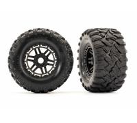 Traxxas TRX8972 - 2 pneumatici + cerchi neri per tutti i terreni, 2,8"