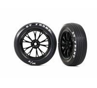 TRAXXAS 9474 Gomme incollate su Cerchi Neri Anteriori DRAG SLASH