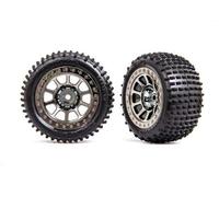 Traxxas Alias Pneumatici Su Cerchio Bandit 2.2 Nero-Cromo Hi Medium / TRX2470T