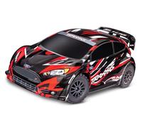 Traxxas FORD FIESTA RALLY BRUSHLESS CLIPLESS SENZA BATTERIA/CARICABATTERIA 74154-4-RED
