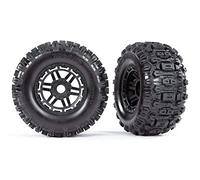 Traxxas Pneumatici e ruote Sledgehammer incollati (nere)