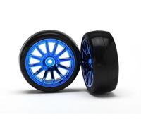 Traxxas Pneumatici Slick Su Cerchio Blu / TRX7573R
