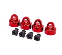 Traxxas Sledge GTX Dämpfer-kappen Alluminio Rosso Anodizzato + Spacer (Je 4 )