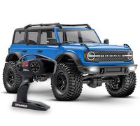 Traxxas TRX-4M Ford Bronco 1:18 RTR 4WD Mini RC Crawler blu spazzolato con ba...