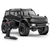 Traxxas TRX-4M Ford Bronco 1:18 RTR 4WD Mini RC Crawler nero spazzolato con b...