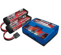 Traxxas TRX2990GX Power Pacco Dual Ez-Peak Plus Caricabatteria + 2x Id Lipo