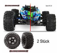 Traxxas TRX6792 Pneumatici Su 2.8 Cerchi Nero Mazza (2) Tsm Rated Traxxas